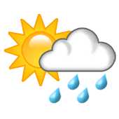 rainy sunny weather icon