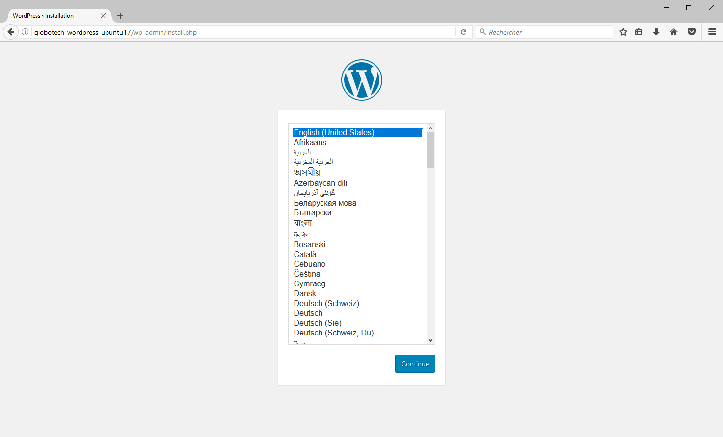 Wordpress-Install