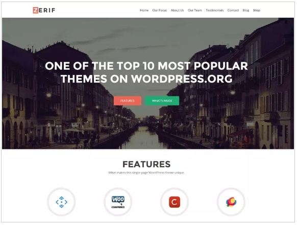WordPress Themes: Zerif Lite