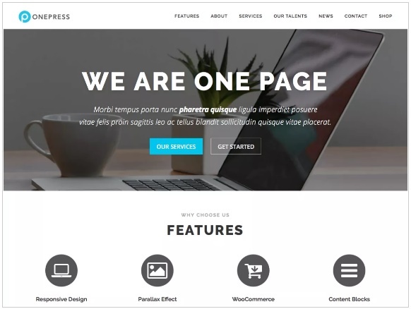 WordPress Themes: OnePress