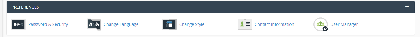 cPanel - Preferences