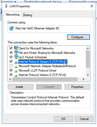 Windows Server - TCP/IPv4