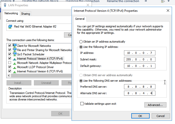 Windows Server - Static IP