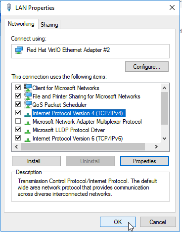 Windows Server 2016 - Static IP