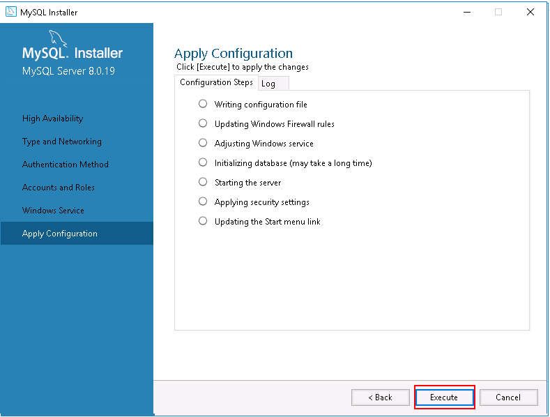 MySQL Installer - MySQL Router Configuration.