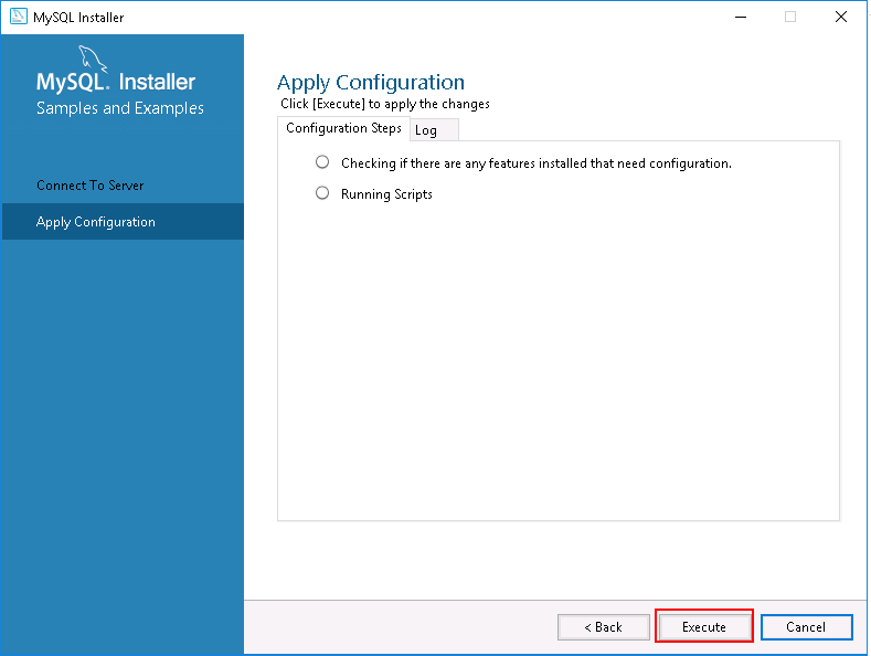 MySQL Installer - Apply Configuration.