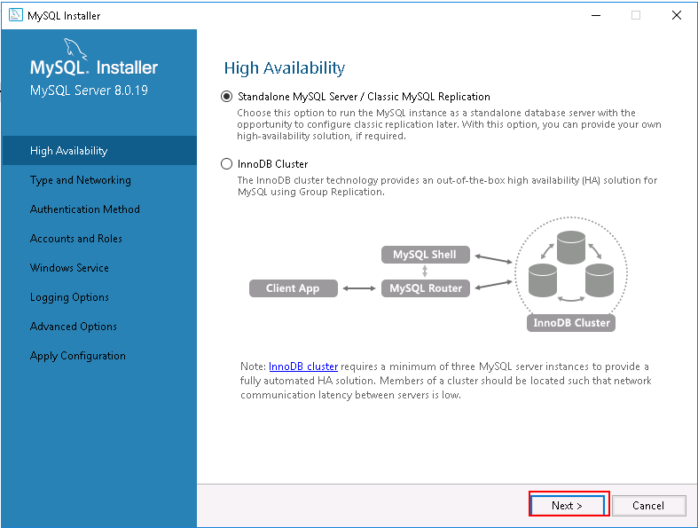 MySQL Installer - High Availability.