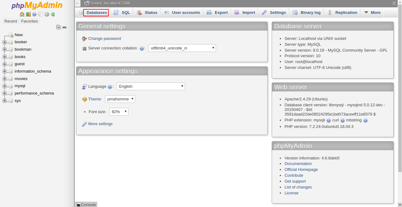 First, log into PHPMyAdmin.