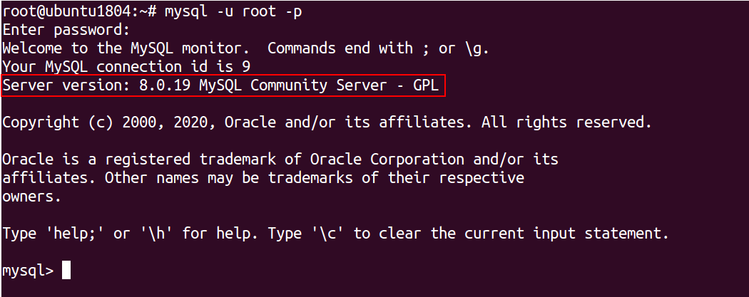 Type the following syntax to log to MySQL via SSH Console: mysql -u user -p; were "user" is the your mysql user.