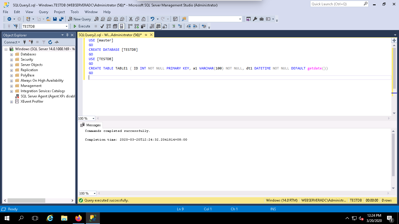 MsSQL Management Studio - Execure query.