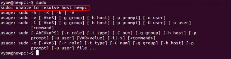 Sudo unable to resolve host explained  Globo.Tech
