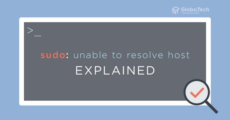 Sudo unable to resolve host explained  Globo.Tech